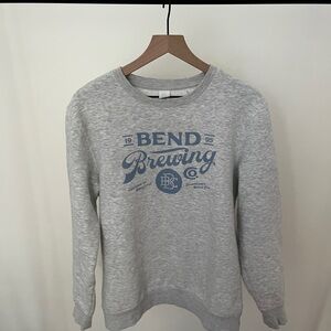 Bend Brewing Grey Sweatshirt with Blue Design
